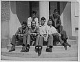 AH-01 Visit to France Aug-Sep 1951. Outside the hotel in St Christoph, Loire Valley