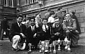 JB-19 Sports Day - Cups L-R: Izet Israfil, Iqbal Shafiq,  Lishman, John Bunting, Robert Stead 948x610 - (111833 bytes)